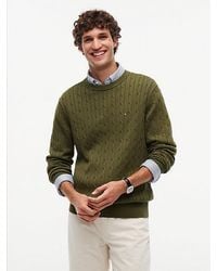 Tommy Hilfiger - Cable Knit Crew Neck Jumper - Lyst
