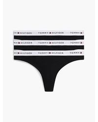 Tommy Hilfiger - Essential 3Er-Pack Strings Mit Logomuster - Lyst