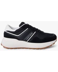 Tommy Hilfiger - Suede Cleat Mixed Texture Trainers - Lyst
