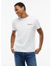 Tommy Hilfiger - Tommy Jeans Linear Logo Slim Jersey T-Shirt - Lyst