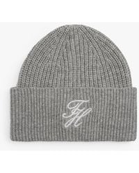 Tommy Hilfiger - Cashmere Blend Logo Embroidery Beanie - Lyst