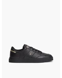 Tommy Hilfiger - Pebble Grain Leather Cupsole Trainers - Lyst