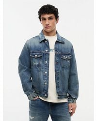 Tommy Hilfiger - Ryan Distressed Denim Trucker Jacket - Lyst