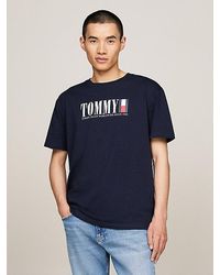Tommy Hilfiger - Camiseta de cuello redondo con logo de Tommy - Lyst