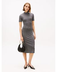 Tommy Hilfiger - Festive Metallic Slim Midi Bodycon Dress - Lyst