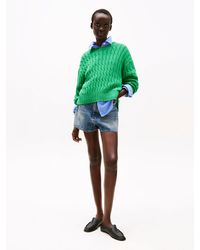 Tommy Hilfiger - High Rise Flared Denim Shorts - Lyst