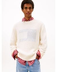 Tommy Hilfiger - Intarsia Flag Badge Jumper With Alpaca - Lyst