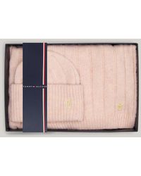Tommy Hilfiger - Th Monogram Beanie And Scarf Gift Set - Lyst