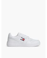 Tommy Hilfiger - Retro Logo Basketball Trainers With Leather - Lyst
