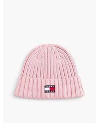 Tommy Hilfiger - Tommy Jeans Heritage Logo Rib Knit Beanie - Lyst