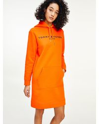 Tommy Hilfiger Essential Hoodiejurk Met Logo - Oranje