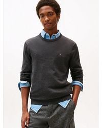 Tommy Hilfiger - Trui Met Ronde Hals En Geborduurde Vlag - Lyst