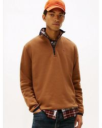Tommy Hilfiger - Trui Met Halve Rits En Tommy-Vlag - Lyst
