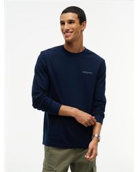 Tommy Hilfiger - Linear Logo Slim Long Sleeve T-shirt - Lyst