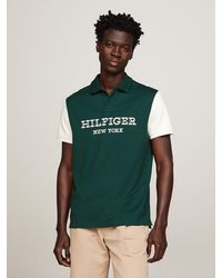 Tommy Hilfiger - Hilfiger Monotype Colour-blocked Regular Fit Polo - Lyst