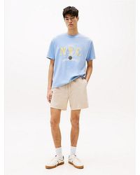 Tommy Hilfiger - Pantalón Corto Amplio De Tejido Mil Rayas - Lyst