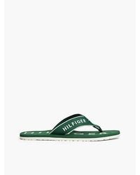 Tommy Hilfiger - Flip-Flops Mit Logo-Stickerei Und Gurtband - Lyst