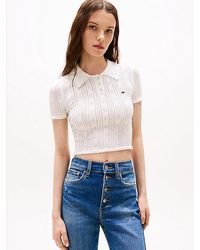 Tommy Hilfiger - Slim Fit Polo Met Pointelle-Details - Lyst