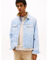 Tommy Hilfiger - Giacca Trucker Ryan Relaxed Fit A Righe - Lyst