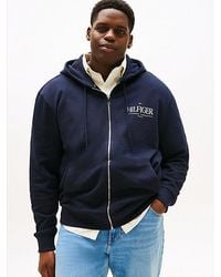 Tommy Hilfiger - Plus Hoodie Met Rits En Logo - Lyst