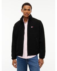 Tommy Hilfiger - Badge Teddy Relaxed Zip-Thru Sweatshirt - Lyst