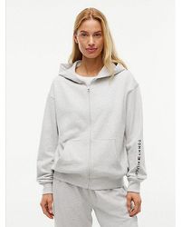 Tommy Hilfiger - Essential Terry Relaxed Zip Thru Lounge Hoody - Lyst