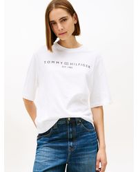 Tommy Hilfiger - Logo Relaxed Crew Neck T-Shirt - Lyst