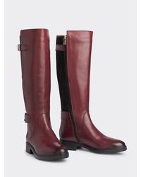 Tommy Hilfiger Hoge Laars Met Suède Inzet - Bruin