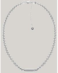 Tommy Hilfiger - Collar de cadena con adorno de cristales - Lyst