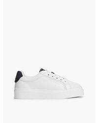 Tommy Hilfiger - Th Monogram Leather Platform Trainers - Lyst