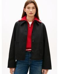 Tommy Hilfiger - Water Repellent Collared Relaxed Short Jacket - Lyst