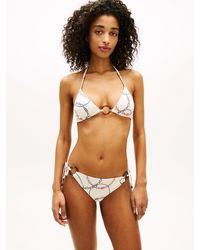 Tommy Hilfiger - Tortoiseshell Ring Side Tie Bikini Bottoms - Lyst