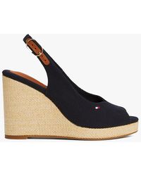 Tommy Hilfiger - Sandali Espadrillas Con Plateau E Cinturino - Lyst