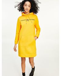 Tommy Hilfiger Essential Hoodiejurk Met Logo - Geel