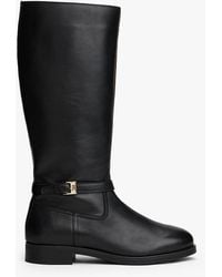 Tommy Hilfiger - Bottes Cavalières En Cuir À Monogramme Th - Lyst
