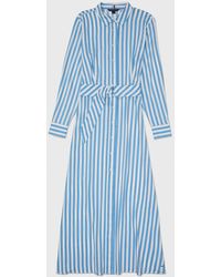 Tommy Hilfiger - Robe chemise Adaptive longueur maxi à rayures - Lyst
