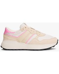 Tommy Hilfiger - Suede Cleat Mixed Texture Trainers - Lyst