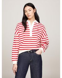 Tommy Hilfiger - Relaxed Breton Stripe Rugby Polo - Lyst