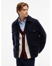 Tommy Hilfiger - Wool Blend Four Pocket Jacket With Cashmere - Lyst