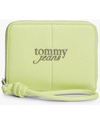 Tommy Hilfiger - Wrist Strap Metal Logo Zip-Around Wallet - Lyst