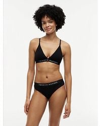 Tommy Hilfiger - Unlined Logo Underband Triangle Bra - Lyst