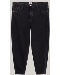 Tommy Hilfiger - Curve schwarze Tapered Mom-Jeans mit ultrahohem Bund - Lyst