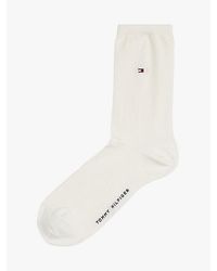 Tommy Hilfiger - Calcetines En Mezcla De Seda Con Logo Bordado - Lyst