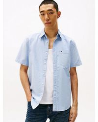 Tommy Hilfiger - Regular Fit Oxford-Overhemd Met Korte Mouwen - Lyst