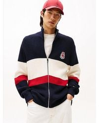 Tommy Hilfiger - Relaxed Fit Colour-Blocked Trui Met Rits - Lyst