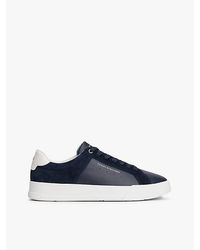 Tommy Hilfiger - Court-Sneaker Aus Leder Mit Strukturmix - Lyst