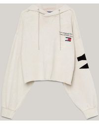 Tommy Hilfiger - Dual Gender Cropped Oversized Back Graphic Hoody - Lyst