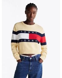 Tommy Hilfiger - Pullover Relaxed Fit Con Bandiera Color Block - Lyst