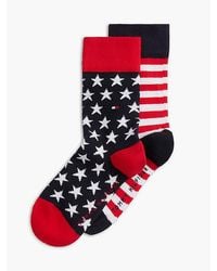 Tommy Hilfiger - 2 Pack Star And Stripe Ankle Socks - Lyst
