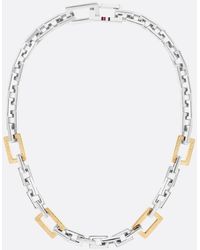 Tommy Hilfiger - Two-tone Infinity Chain Th Monogram Necklace - Lyst